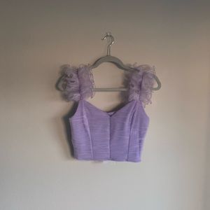 Lilac Zara Crop Top